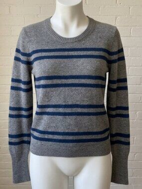JAMES PERSE Cashmere Striped Crewneck Long Sleeve Sweater Size 0 Women's XS
